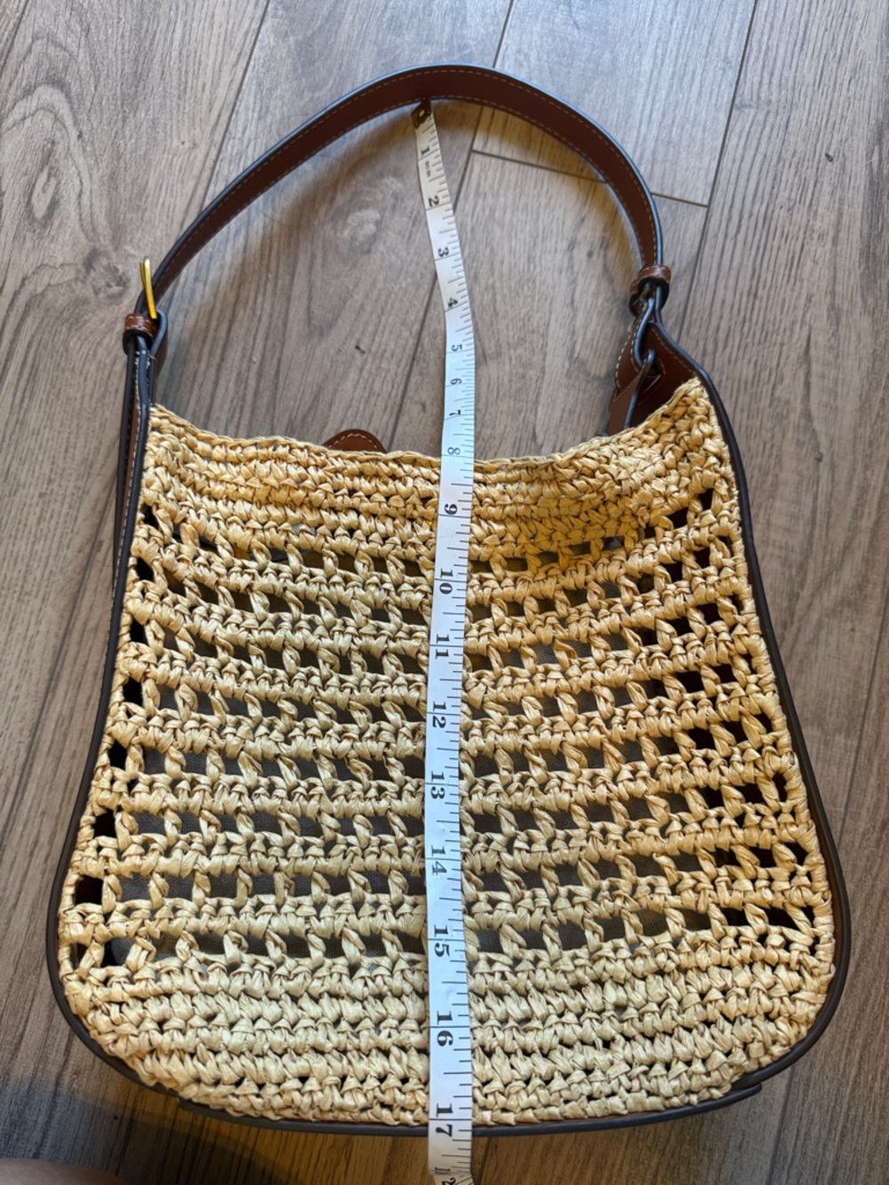 New nwot perfect Mango MNG Valeta Crocheted Raffia Bag - Picture 9 of 9